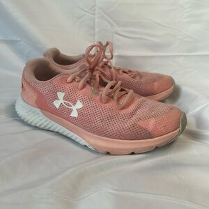 Under Armour Womens Charged Rogue 4 Pink Running Shoes Sneakers Size 8.5